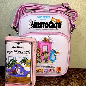 The Aristocats Poster Passport Crossbody Bag and matching zip wallet
